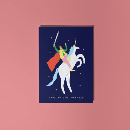 Epic Birthday Card | Fantasy Birthday Card | Unicorn Card