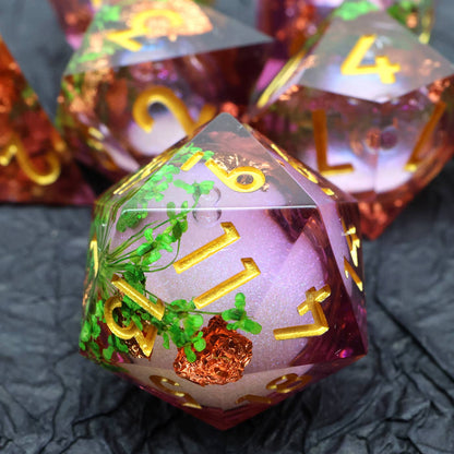Potion of Vitality | Liquid Core Sharp Edge 7 Piece Dice Set