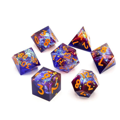 Astral Veil | Sharp Edge Dice | 7-Polyhedral Set