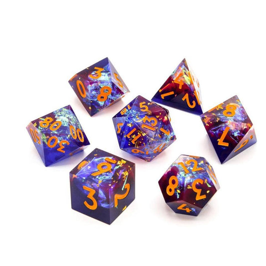 Astral Veil | Sharp Edge Dice | 7-Polyhedral Set