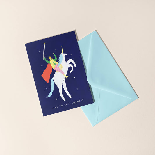 Epic Birthday Card | Fantasy Birthday Card | Unicorn Card