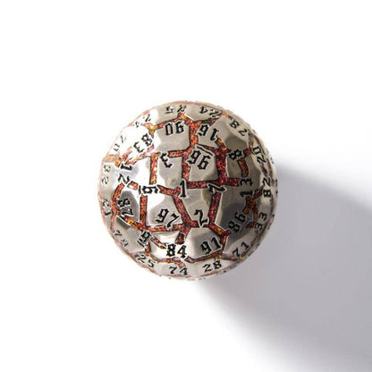 Infernal Steel | 50mm D100 Dice | Metal