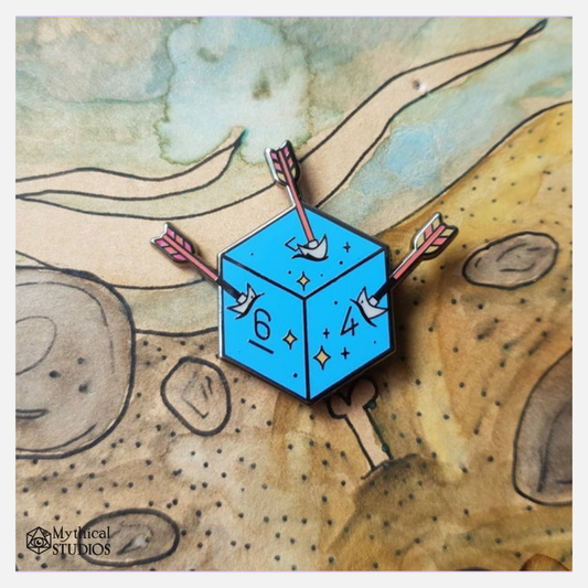 D6 Dice & Arrows Pin