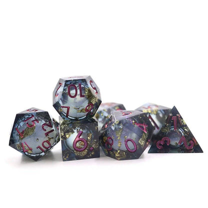 Celestial Shadow | Liquid Core Dice | 7-Polyhedral Set