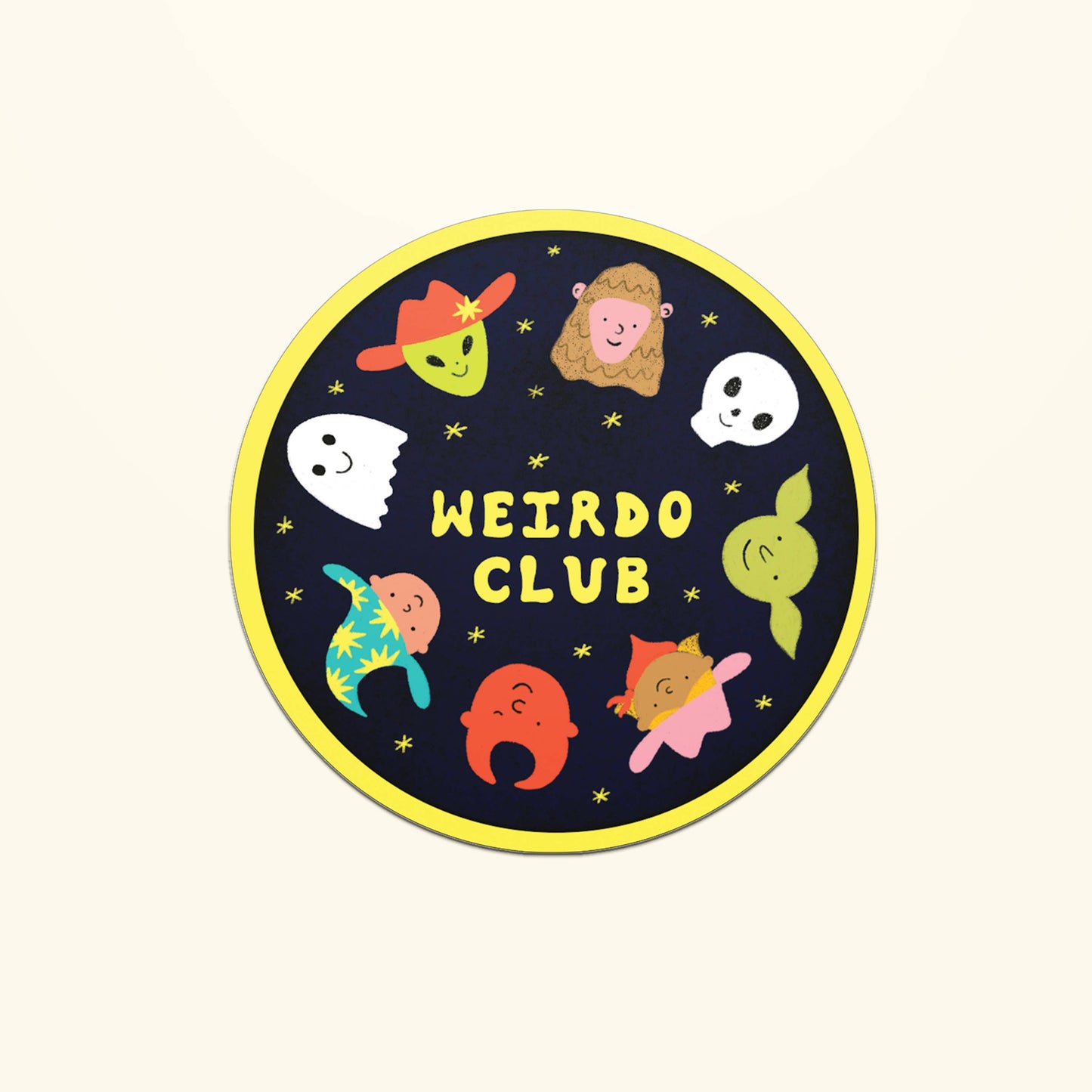 Weirdo Club Sticker | Die Cut Folk Fantasy Decal