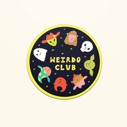 Weirdo Club Sticker | Die Cut Folk Fantasy Decal