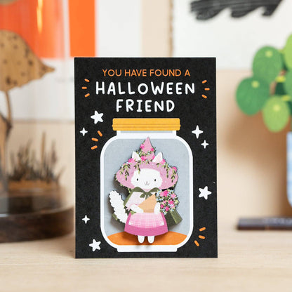 FLOWERS WITCH CAT PIN