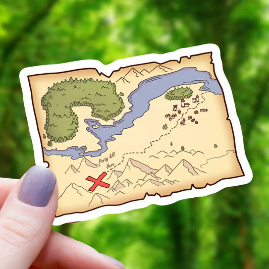 Adventurer Treasure Map Sticker - 3"