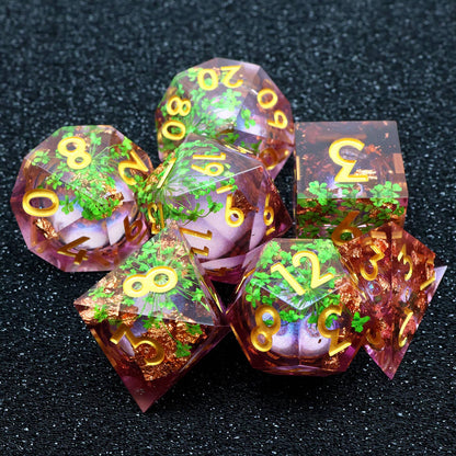 Potion of Vitality | Liquid Core Sharp Edge 7 Piece Dice Set