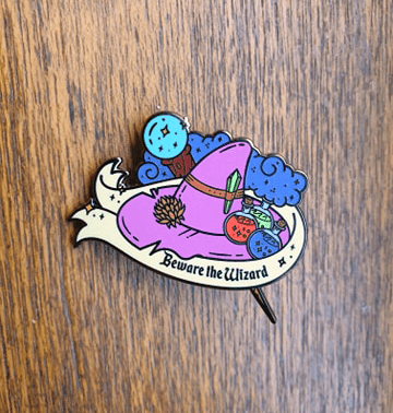 Beware The Wizard Enamel Pin
