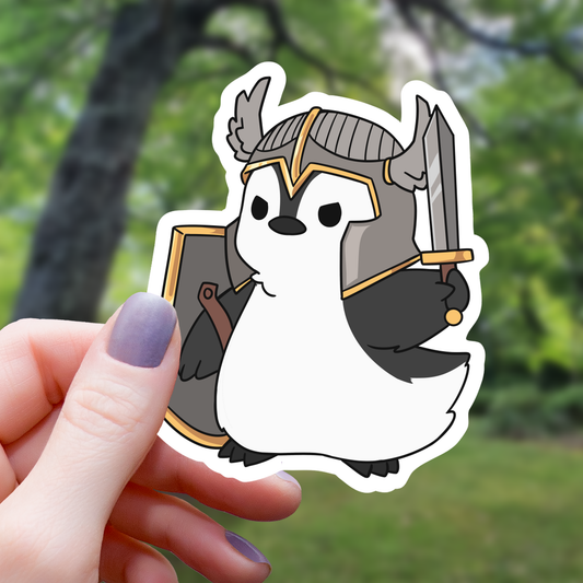 Penguin Paladin TTRPG Sticker - 3"