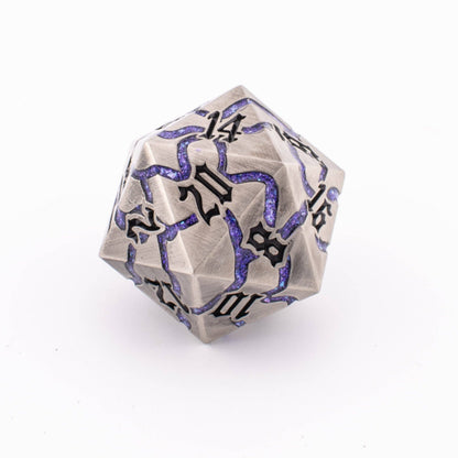 Abyssal Void | Oversized Metal D20 | Solid Metal | Single D20