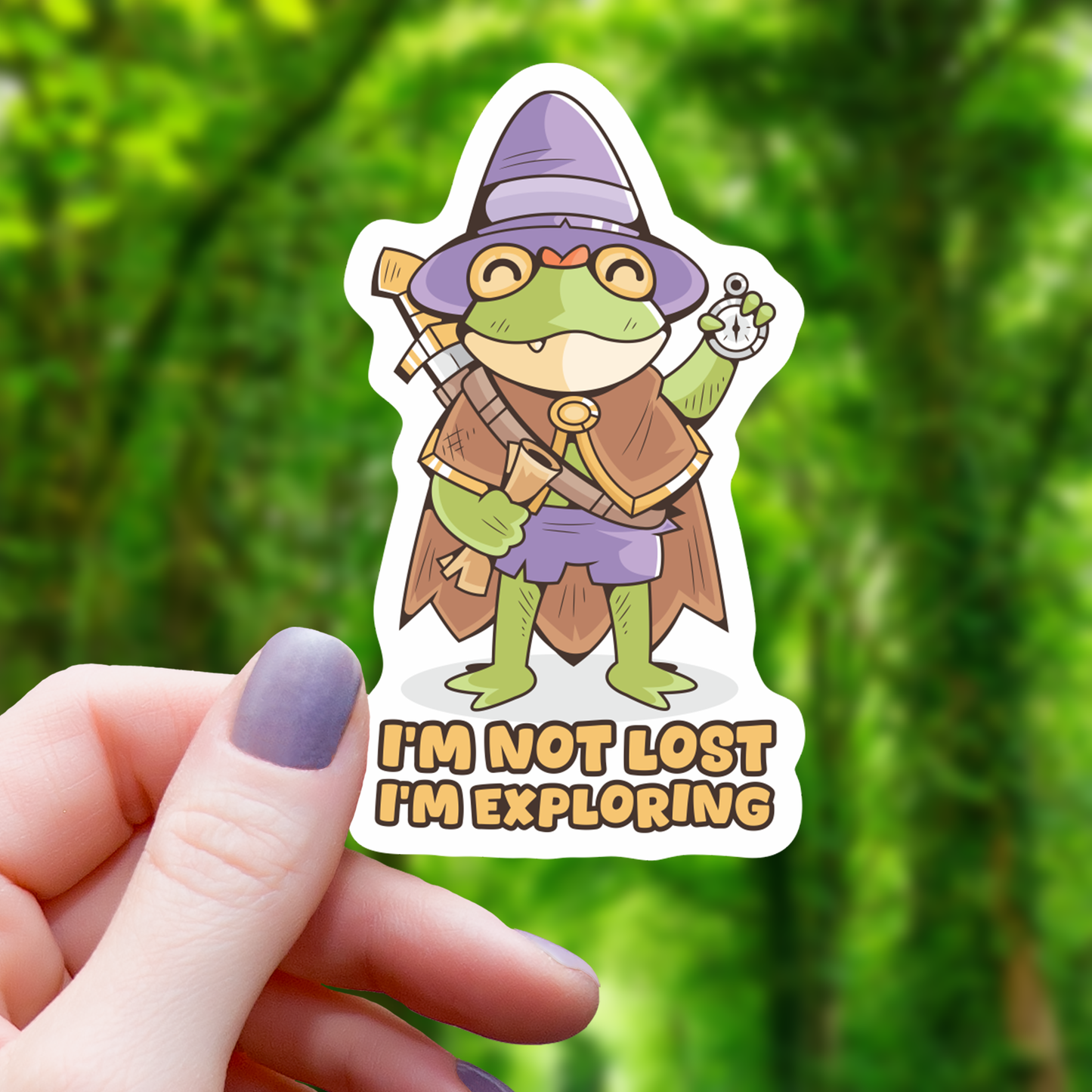 Im Not Lost Im Exploring Frog Sticker - 3"