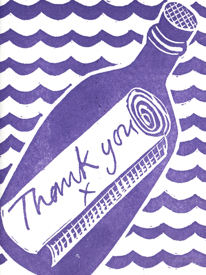 Thank You - Message In A Bottle Card