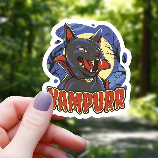 Vampurr Cat Sticker - 3"