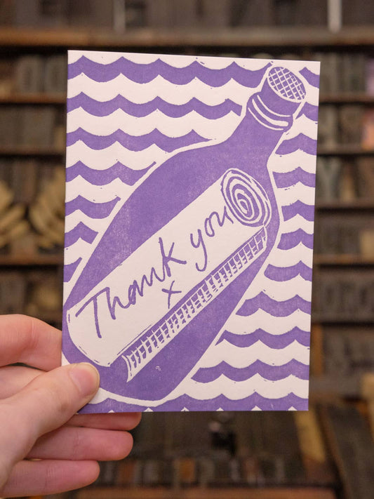 Thank You - Message In A Bottle Card