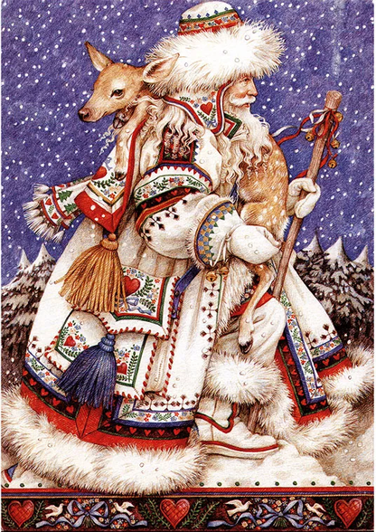 Father Christmas with Deer