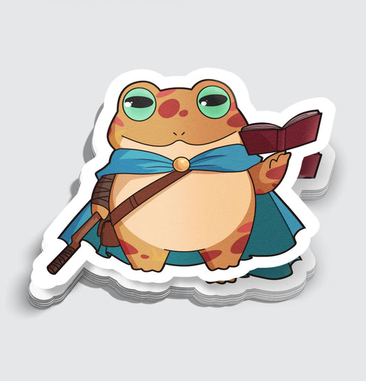 Wizard Frog RPG Class Inspired Sticker - 3"