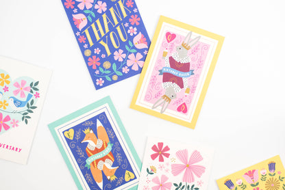 Fox King Birthday Card