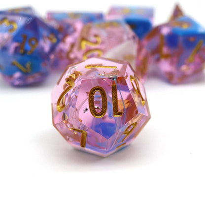 Sundae Swirl | Sharp Edge Dice | 7-Polyhedral Set