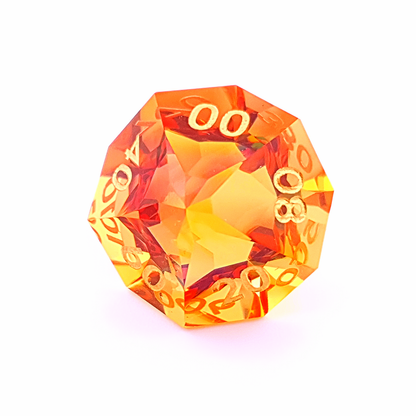 Molten Prism | Diamond Cut Sharp Edge Resin | 7 Piece Dice Set