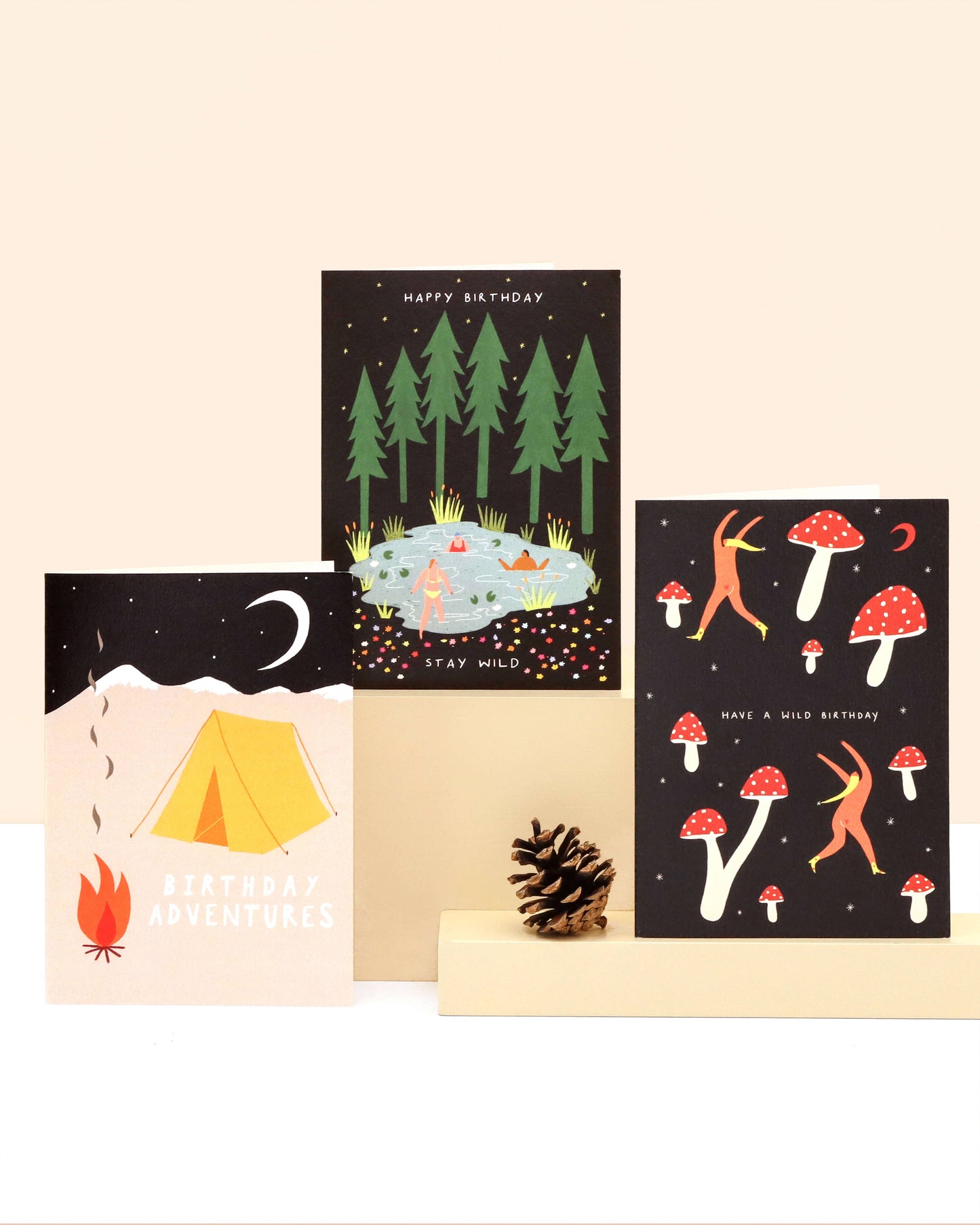 Stay Wild Swimming Birthday Card | Nature Card | Folky Card