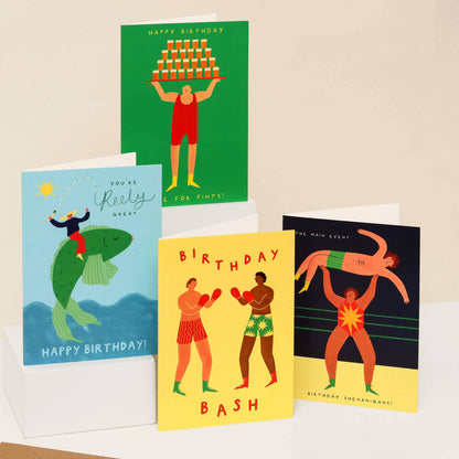 Wrestling Birthday Card | Birthday Shenanigans Card