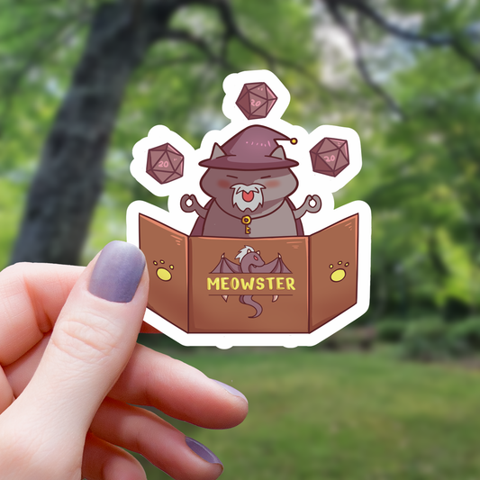 Dungeon Meowster Cat GM Sticker - 3"