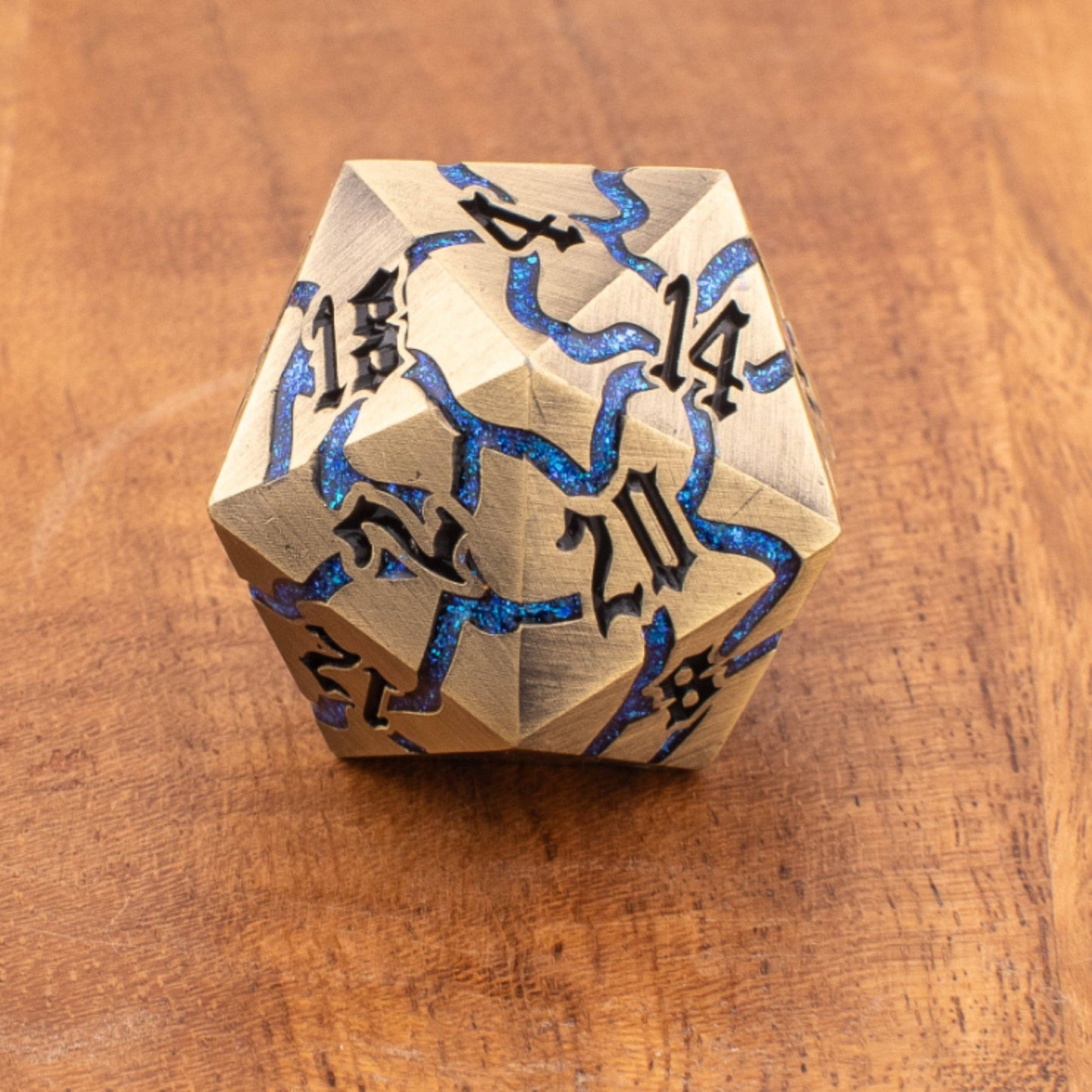 Celestial Voyager | Oversized D20 | Solid Brass | Single Die