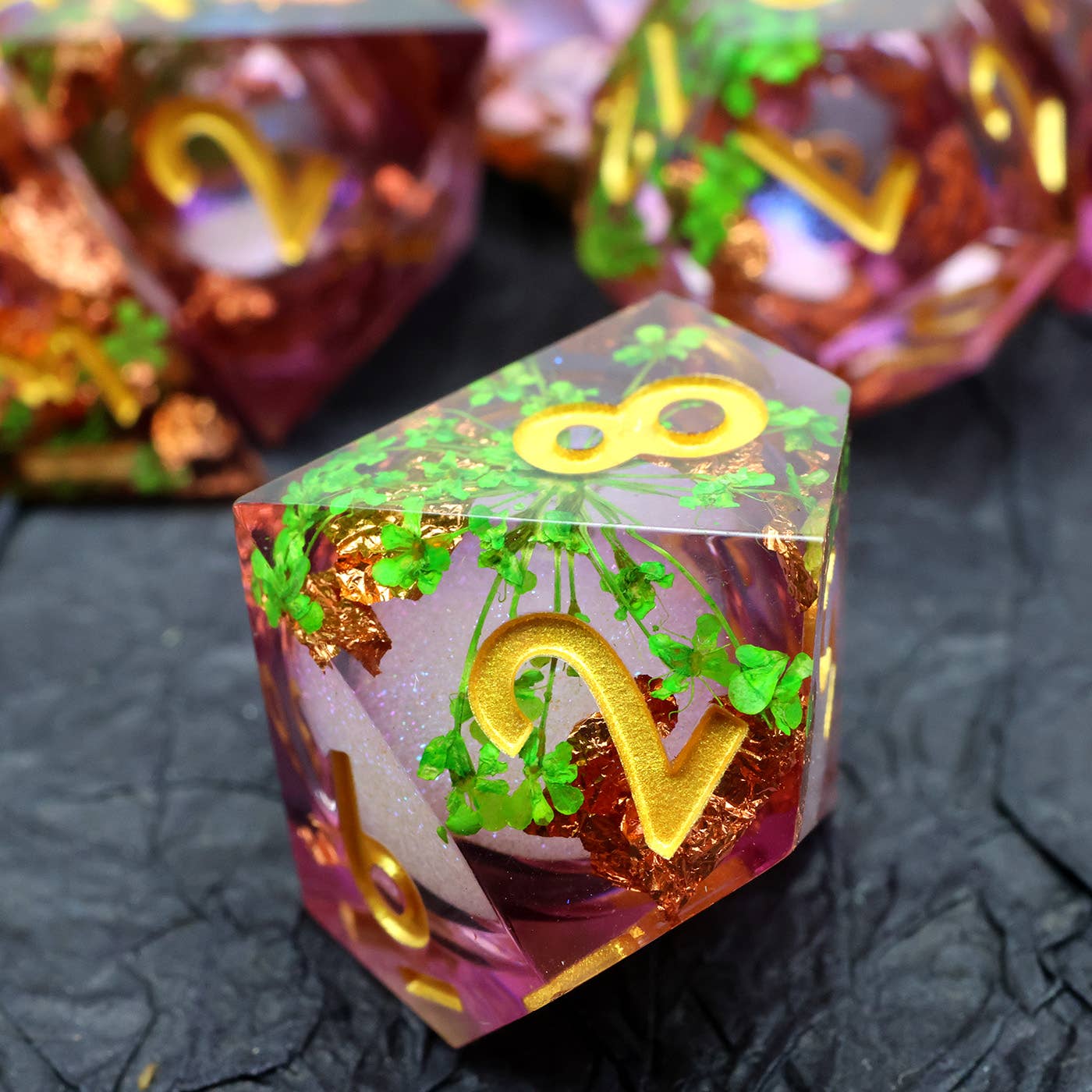 Potion of Vitality | Liquid Core Sharp Edge 7 Piece Dice Set
