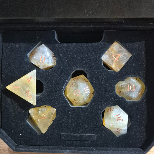 Honey Quartz Dice