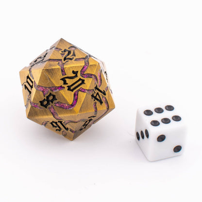 Crimson Crucible | Heavy Chonk D20 | Solid Metal | Single D20
