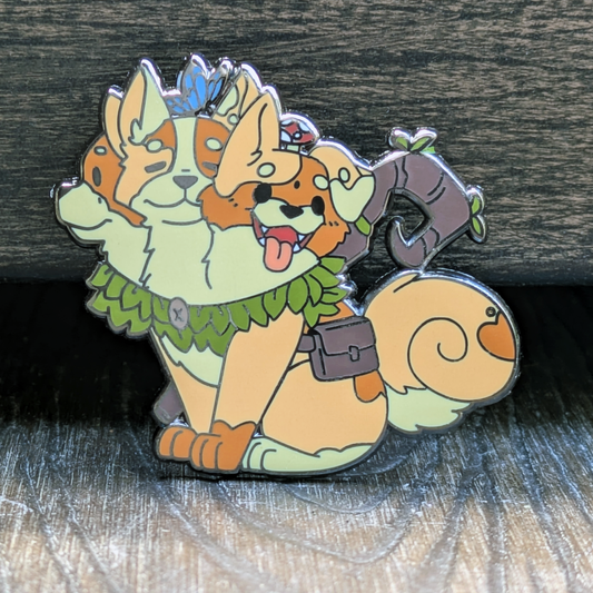 Cerberus Druid TTRPG Hard Enamel Pin -1.5"