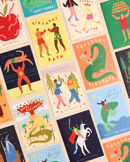 Blazing Trails, Sipping Ales Birthday Card | Hiking Card