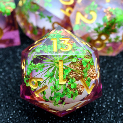 Potion of Vitality | Liquid Core Sharp Edge 7 Piece Dice Set