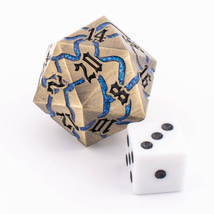 Celestial Voyager | Oversized D20 | Solid Brass | Single Die