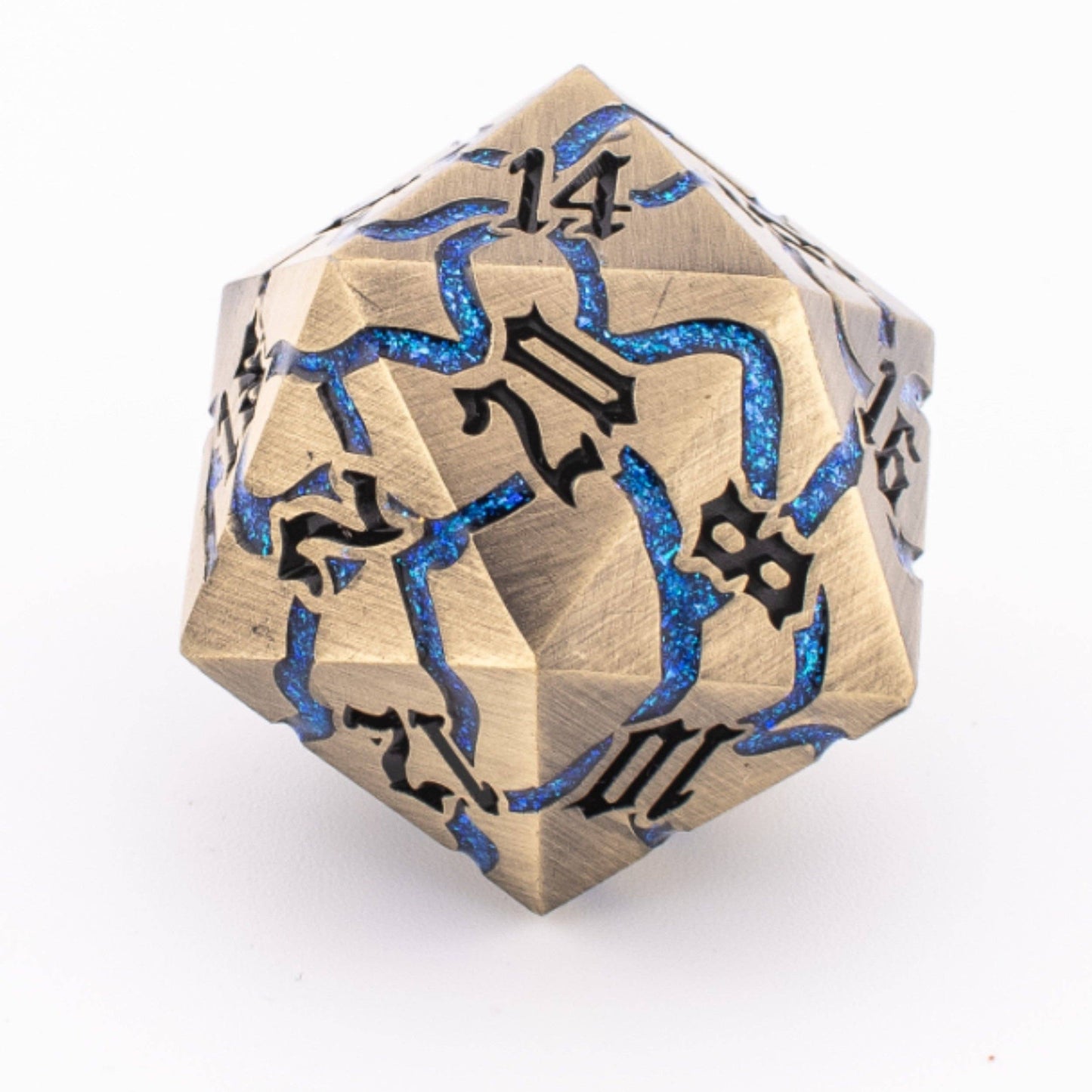 Celestial Voyager | Oversized D20 | Solid Brass | Single Die