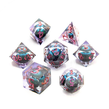 Eye of Enchantment | Moving Eye Liquid Core Dice 7-Poly Set