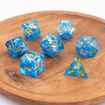 Nebula Voyager | Sharp Edge Dice | Resin | 7 Piece Set