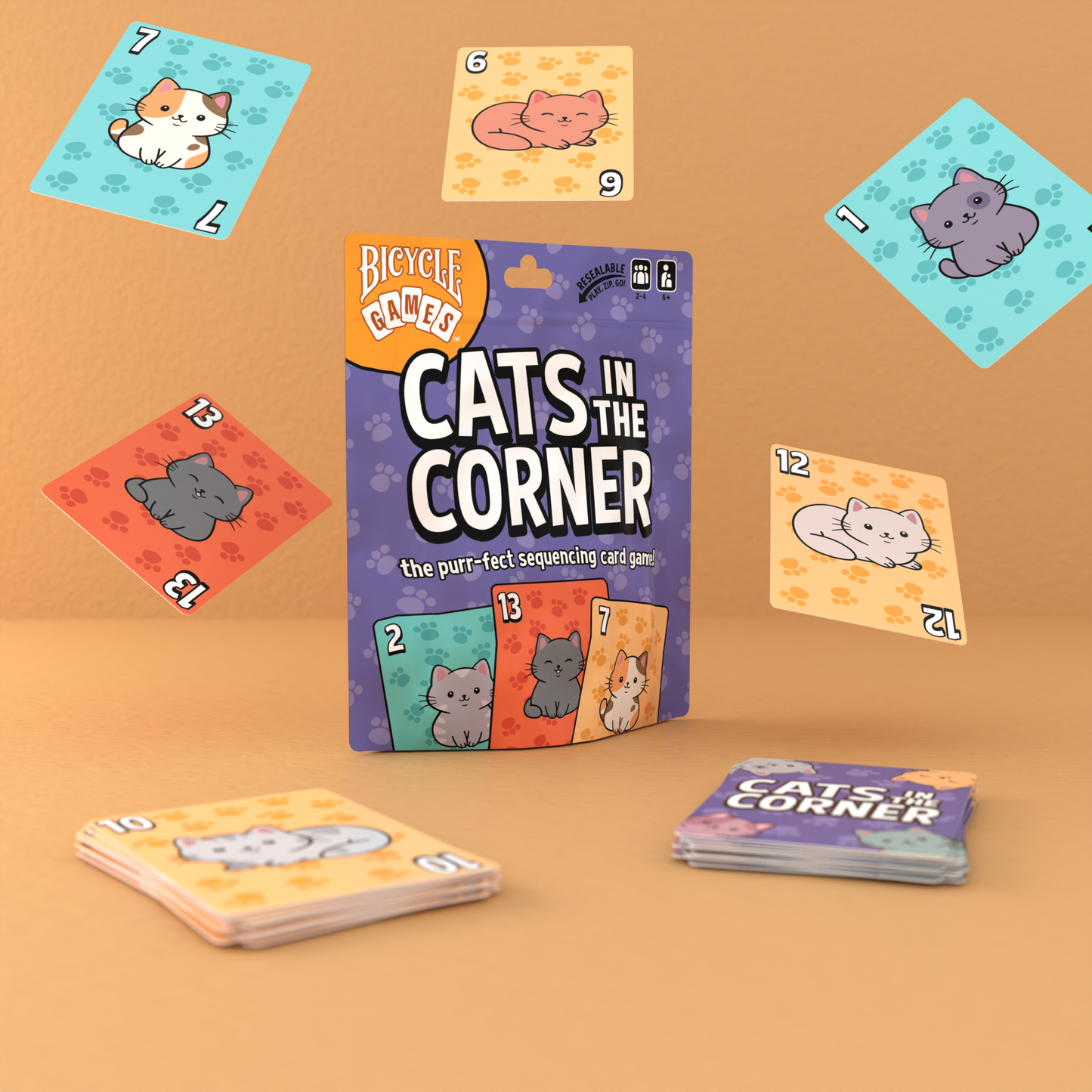 Bicycle Games - Cats in the Corner Card Game