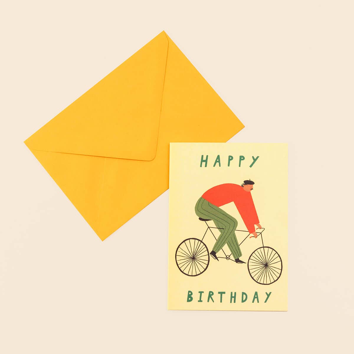 Cyclist Happy Birthday Card | Man's Birthday Card | Bicycle