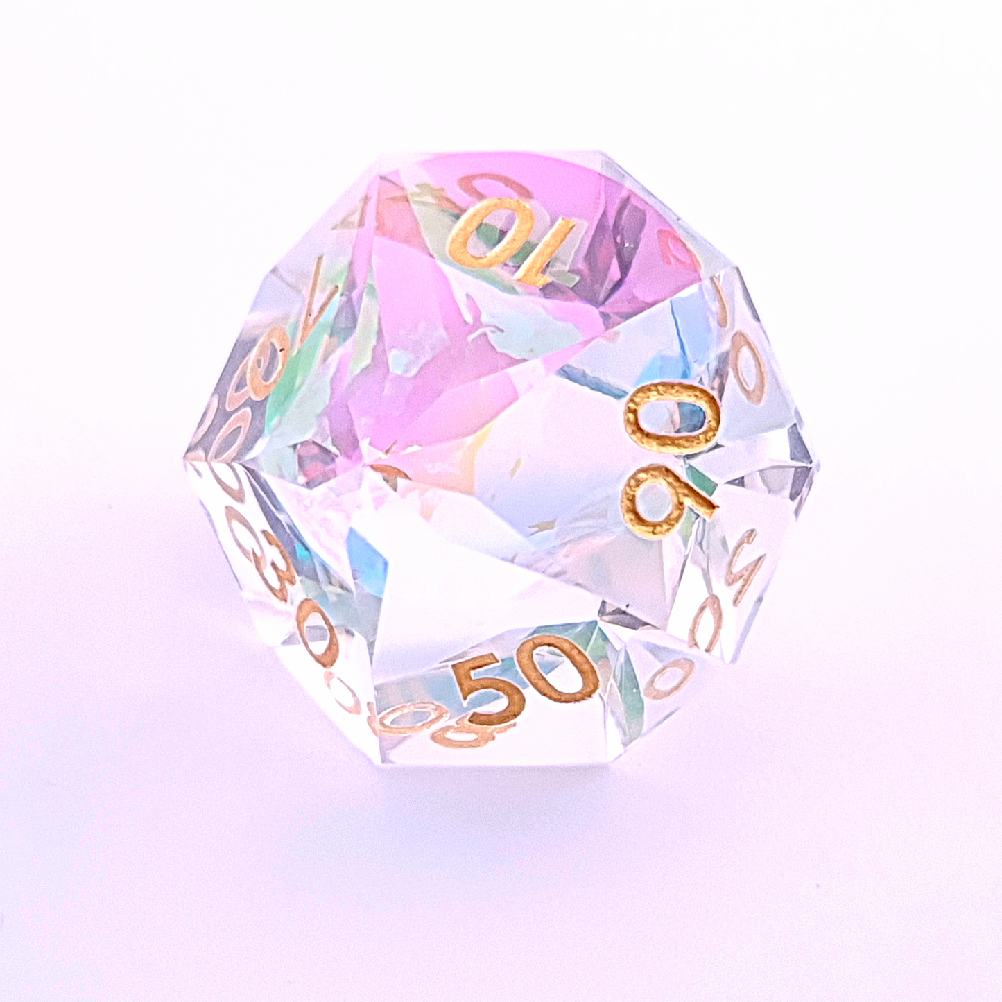 Planar Prism | Diamond Cut Sharp Edge Resin | 7 Piece Dice Set