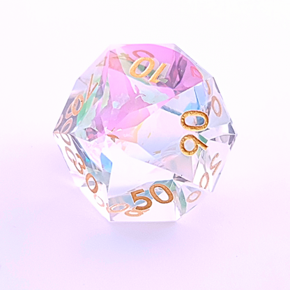 Planar Prism | Diamond Cut Sharp Edge Resin | 7 Piece Dice Set