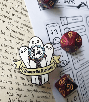 Beware The Warlock Enamel Pin