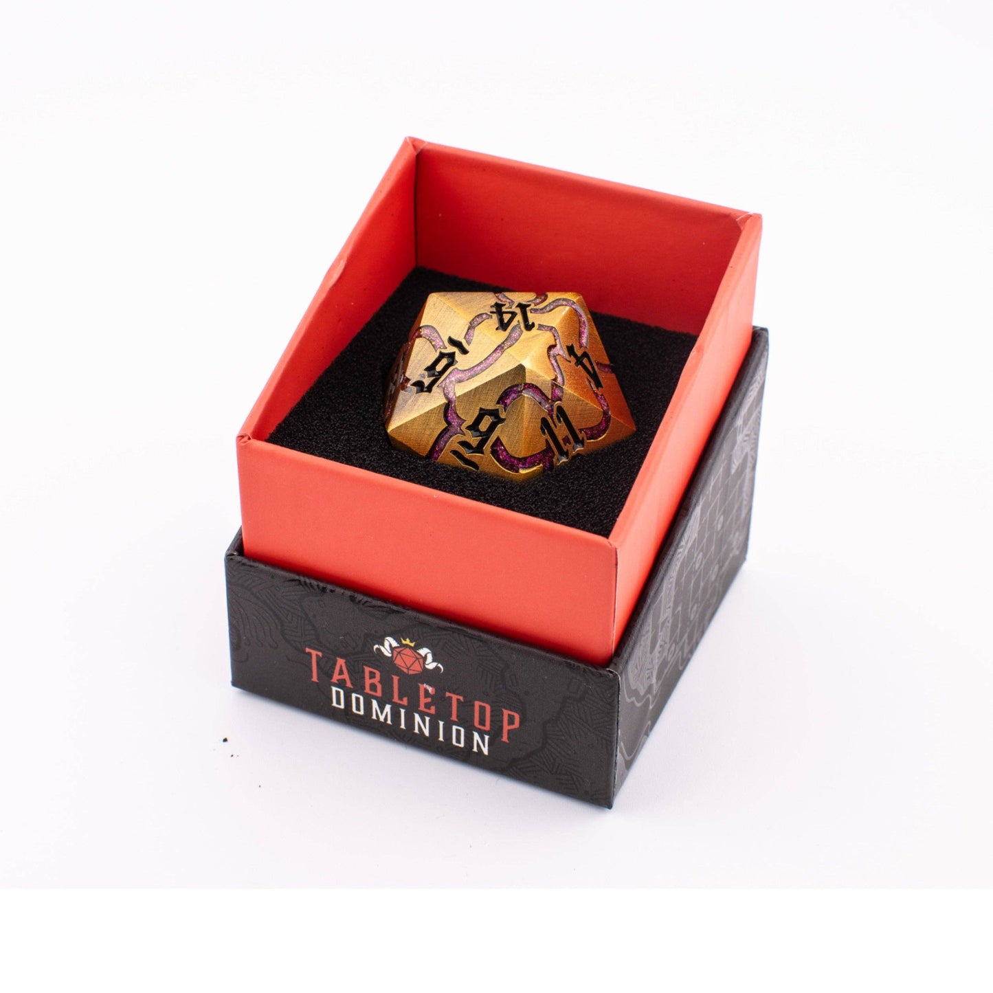 Crimson Crucible | Heavy Chonk D20 | Solid Metal | Single D20