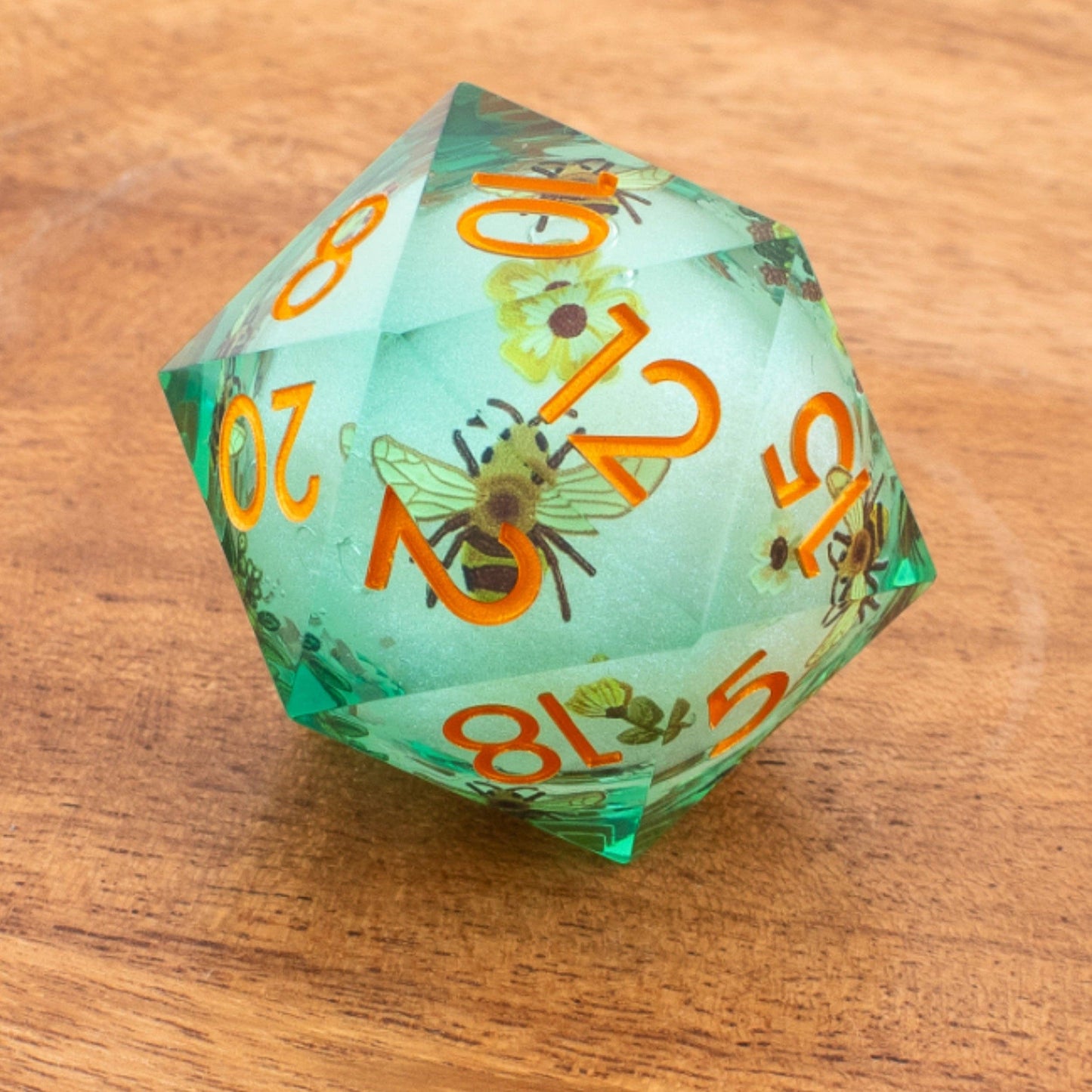 Spring in Play | Oversized Liquid Core D20 | Resin | Single D20