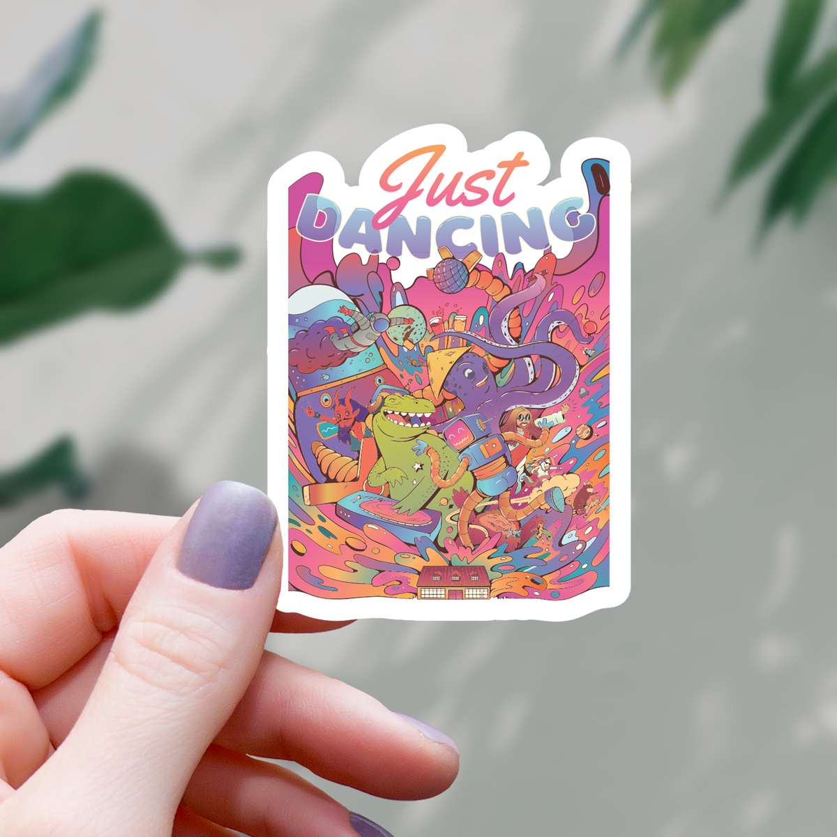 Psychedelic Just Dancing Sticker - 3"