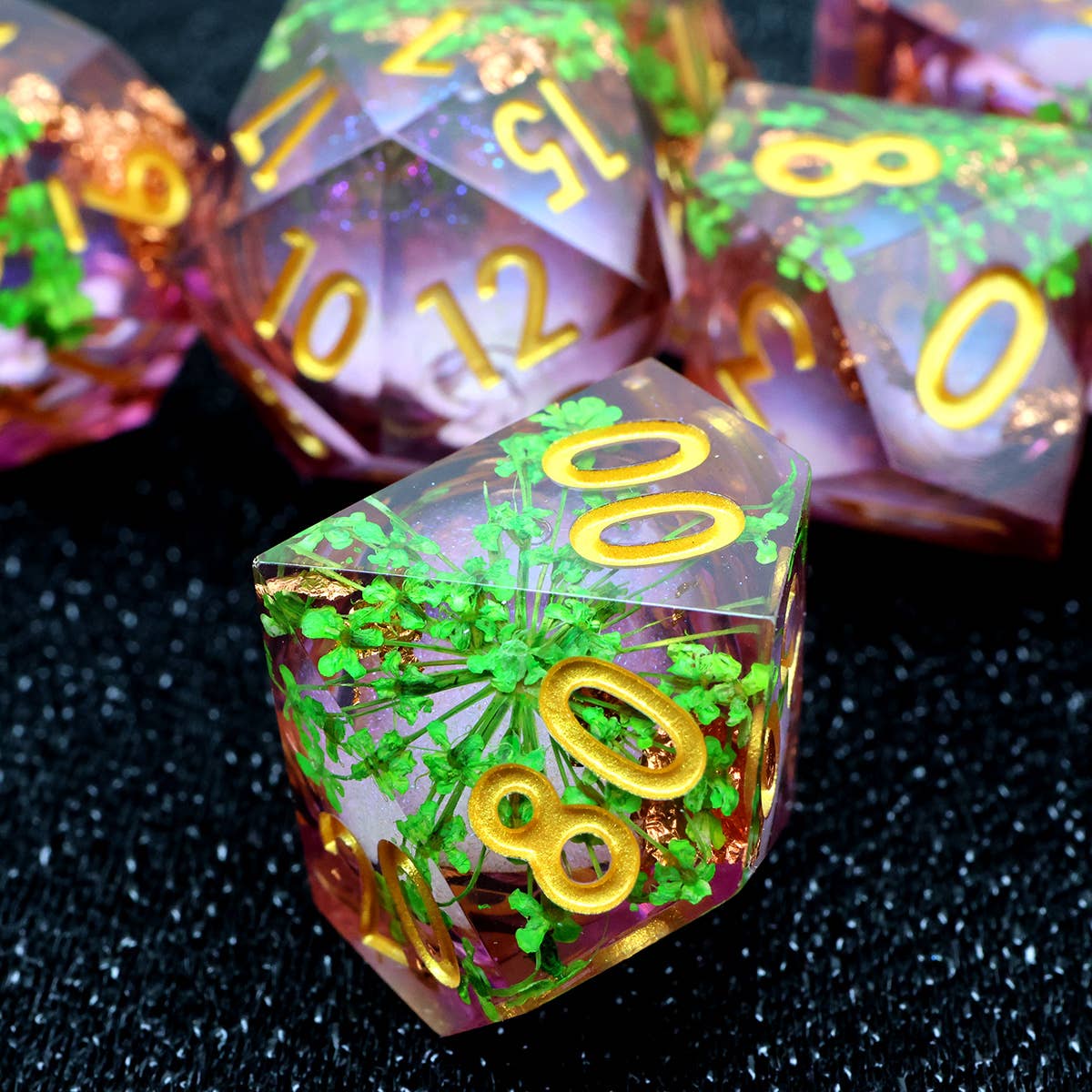 Potion of Vitality | Liquid Core Sharp Edge 7 Piece Dice Set