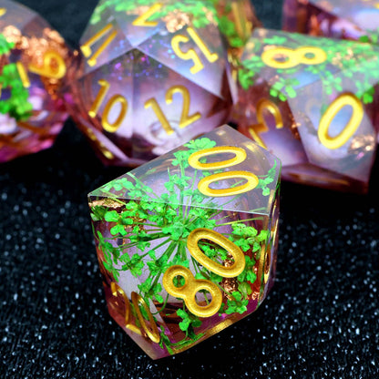 Potion of Vitality | Liquid Core Sharp Edge 7 Piece Dice Set