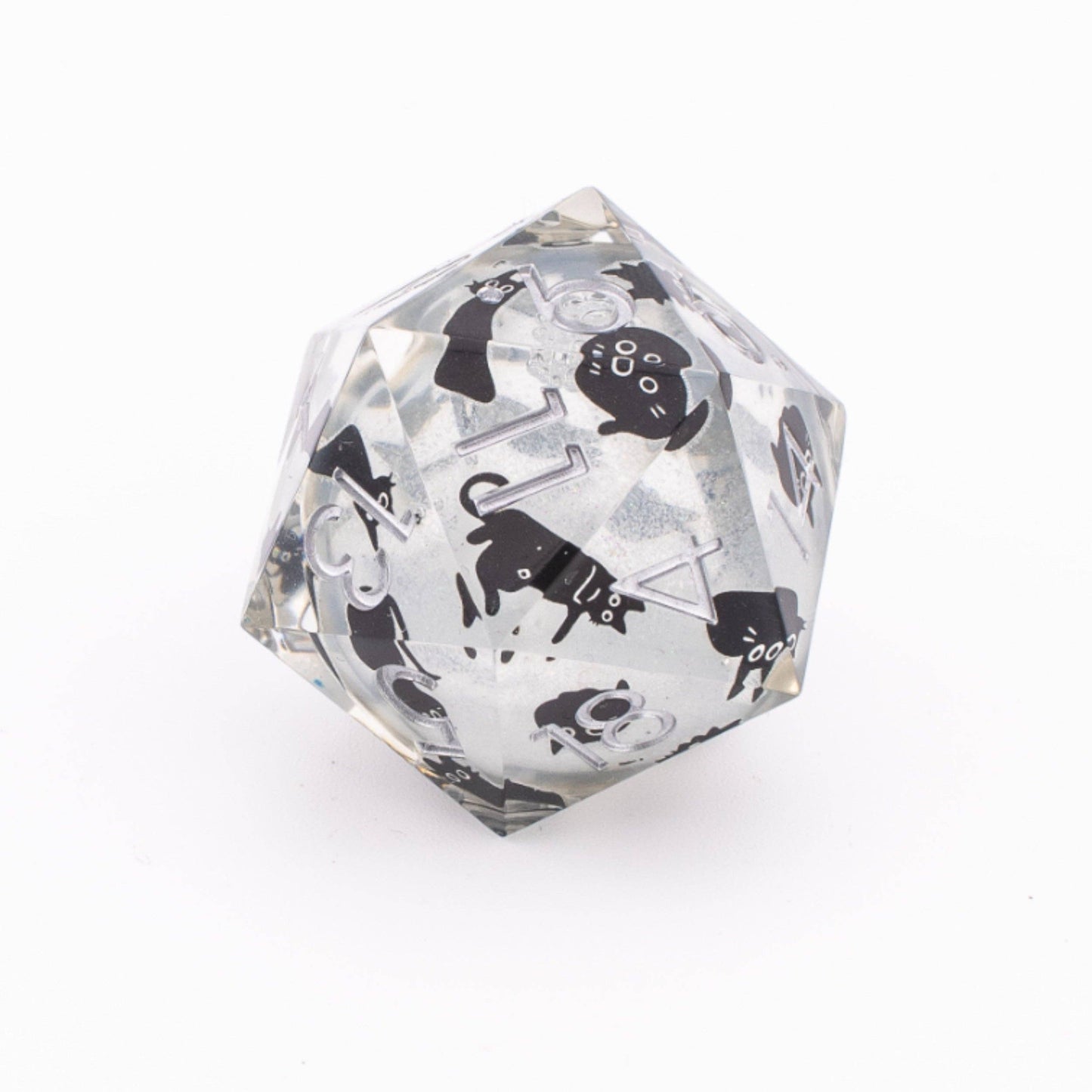 Feline Spirit | Oversized Liquid Core D20 | Resin | Single Die